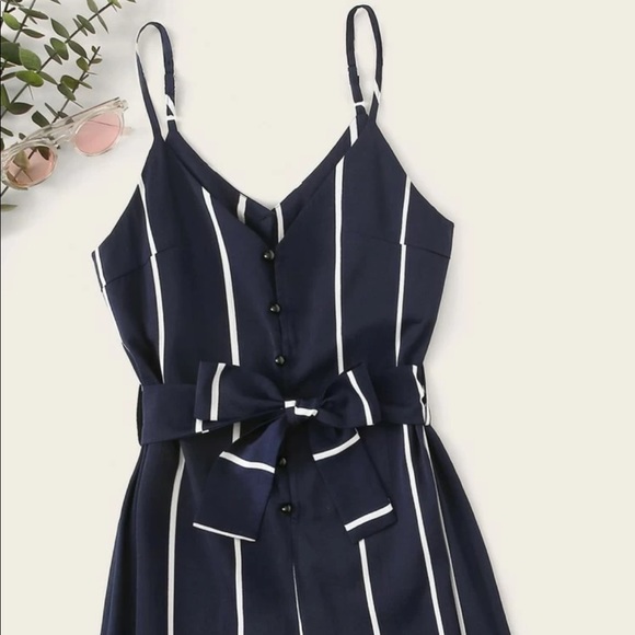 Other - Striped belted romper - size 8/10